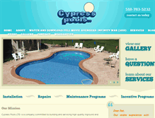 Tablet Screenshot of cypresspoolsltd.com